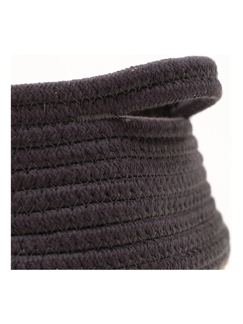 Panier rond tressé 'LA FACTORY' 'TODAY' Gris