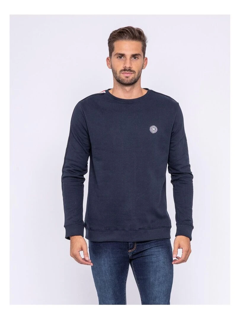 Sweat col rond pur coton WIMOLO Bleu marine