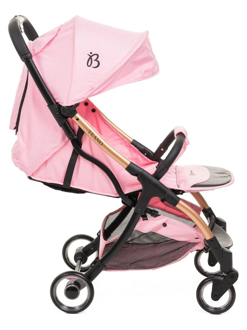 Bebelissimo   Poussette bébé Citadine Ultra Compacte   De 0 à 36 mois   Teano   rose   Rose