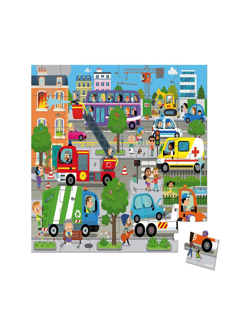 Puzzle City De 36 Pcs Janod N/A