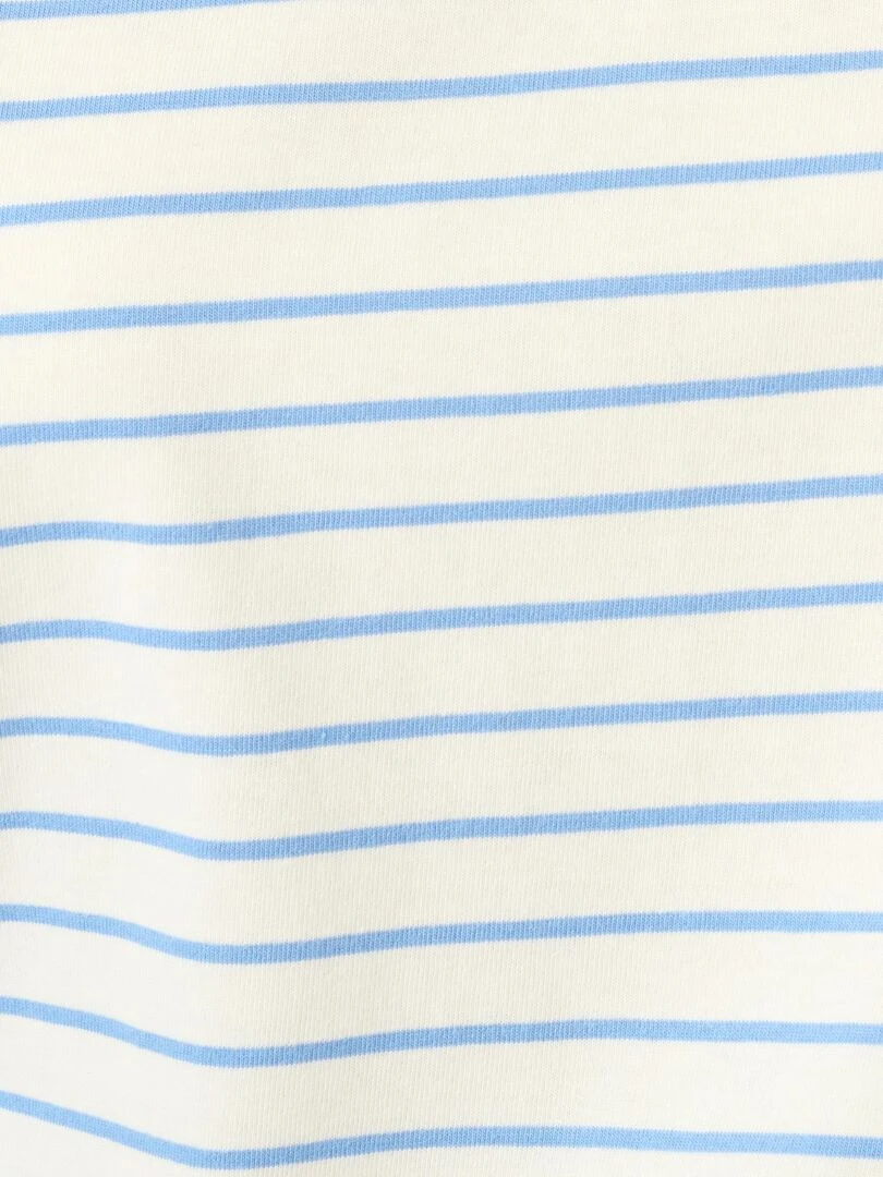 Tee shirt imprimé détails brodés.   Damart   Bleu
