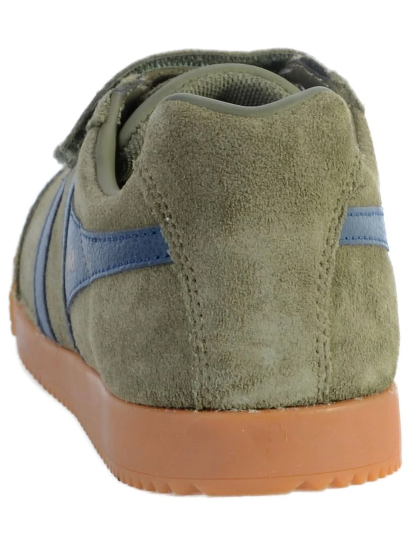 Basket Gola Enfant Harrier Velcro   Vert