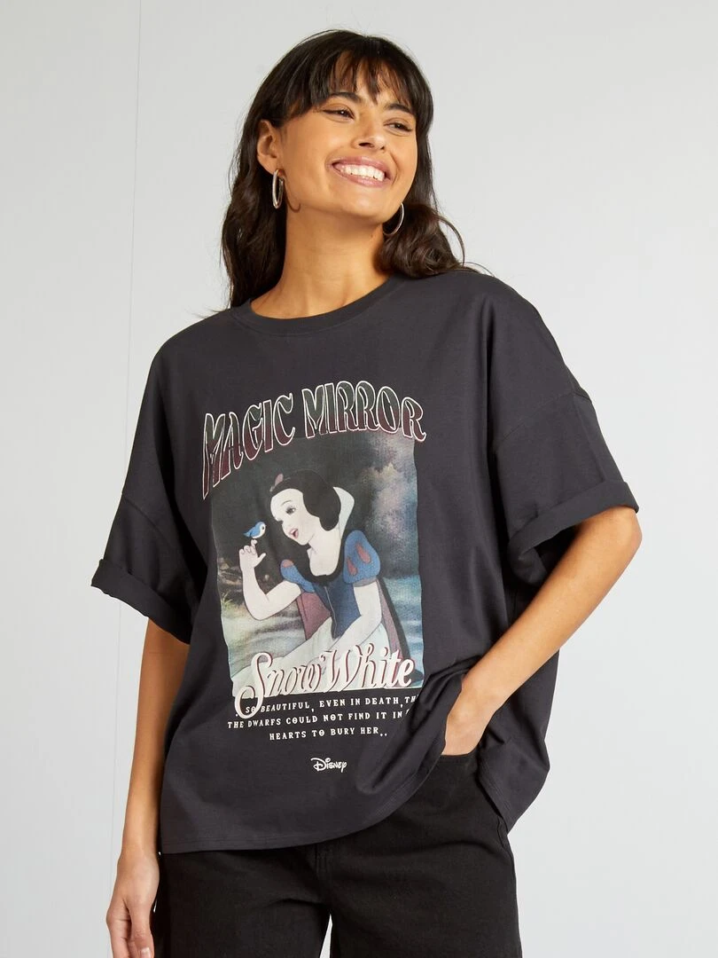T shirt en jersey 'Blanche Neige' 'Disney' Gris