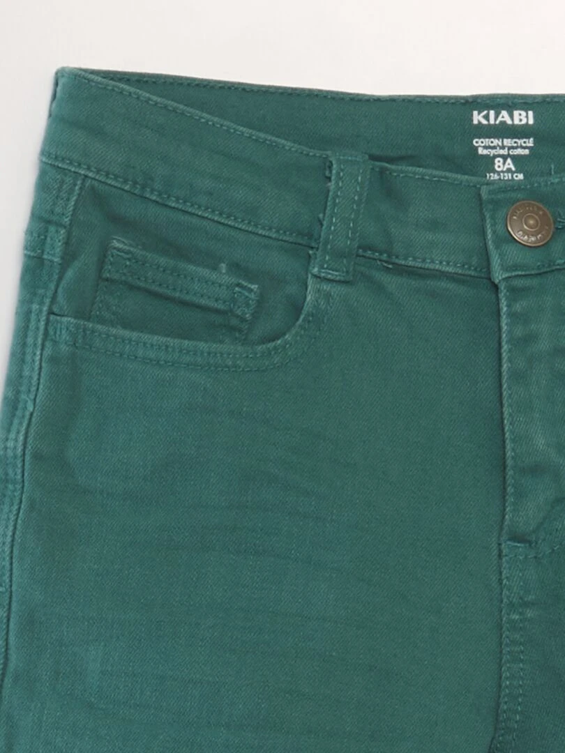 Bermuda en jean   Vert sapin