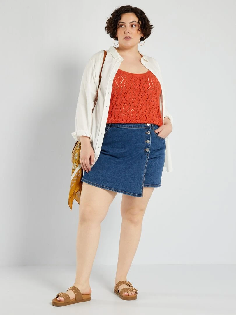 Jupe short en denim Bleu
