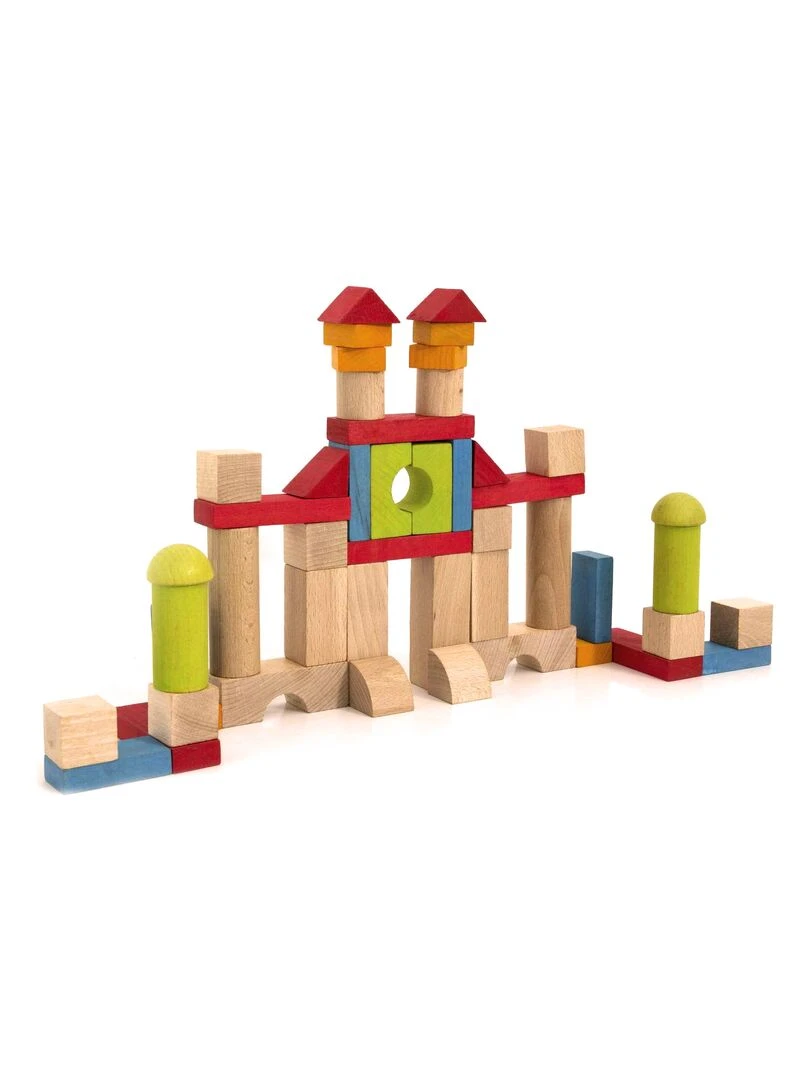 Blocs de construction : 52 pièces en bois N/A