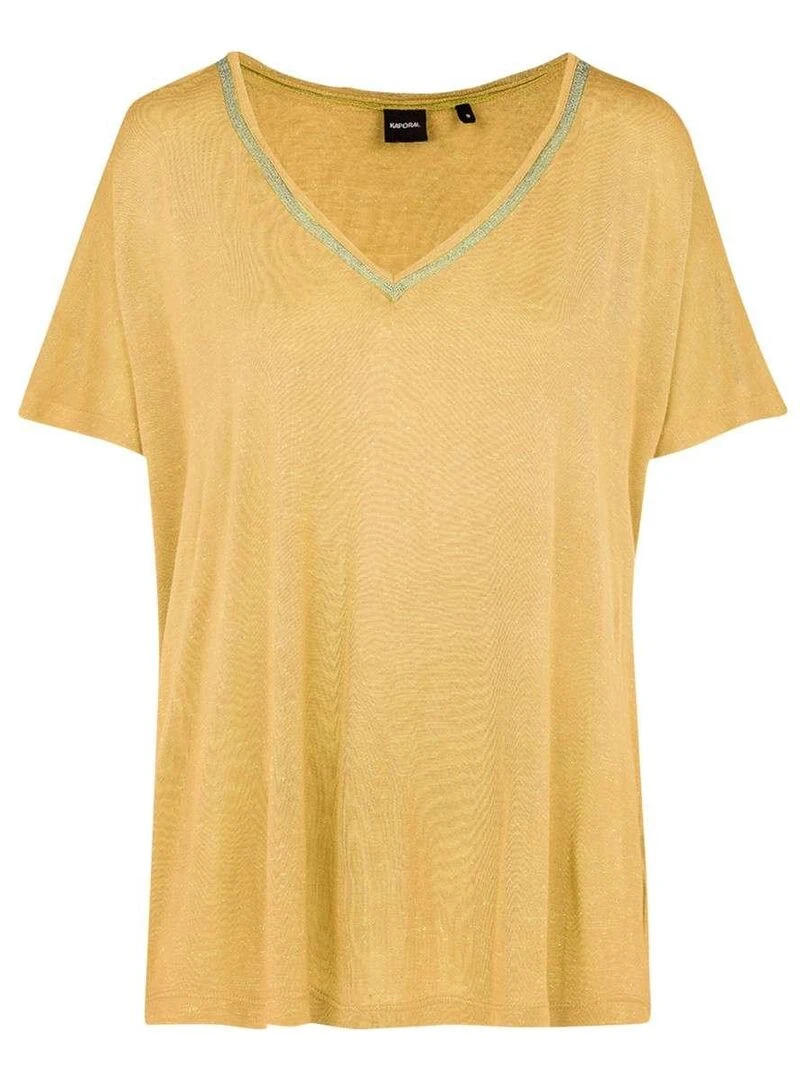 KAPORAL   T shirt col v   Jaune