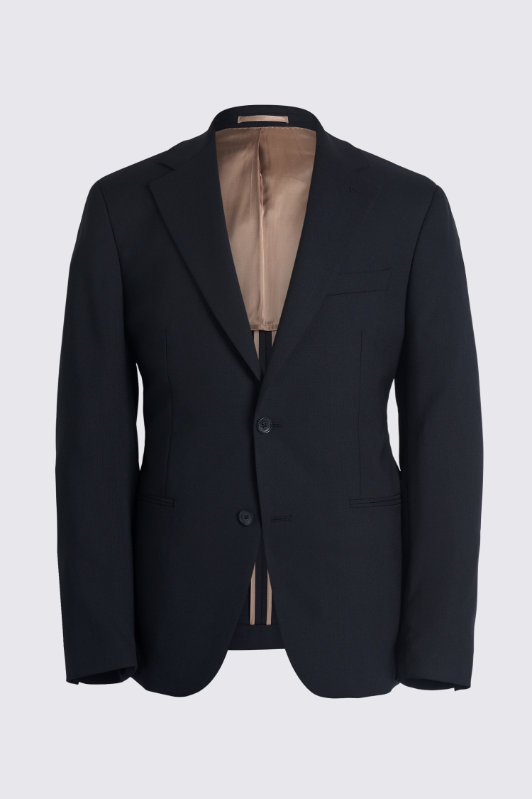 Italian Tailored Fit Black Half Lined Jacket    Buy Online at Moss