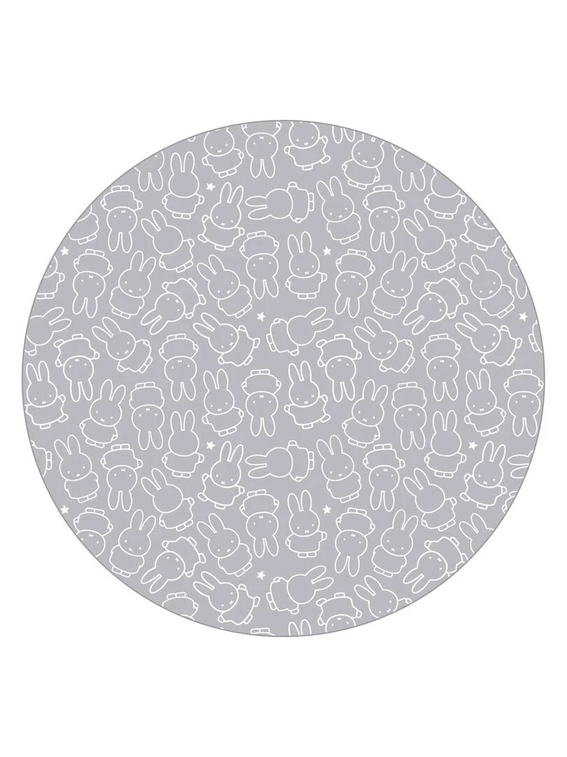 ROBA Parc Bébé Hexagonal en Bois "Miffy" + Tapis de Parc Bébé   Hauteur Réglable   Blanc   Blanc