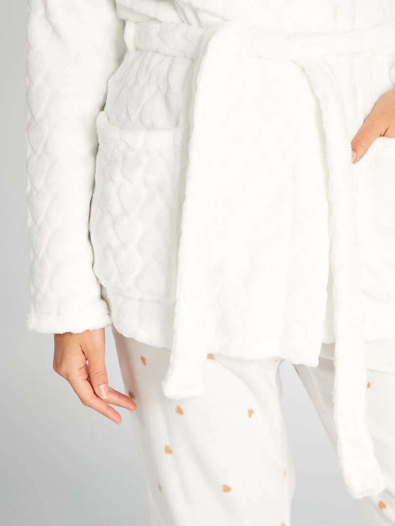 Peignoir en polaire   blanc