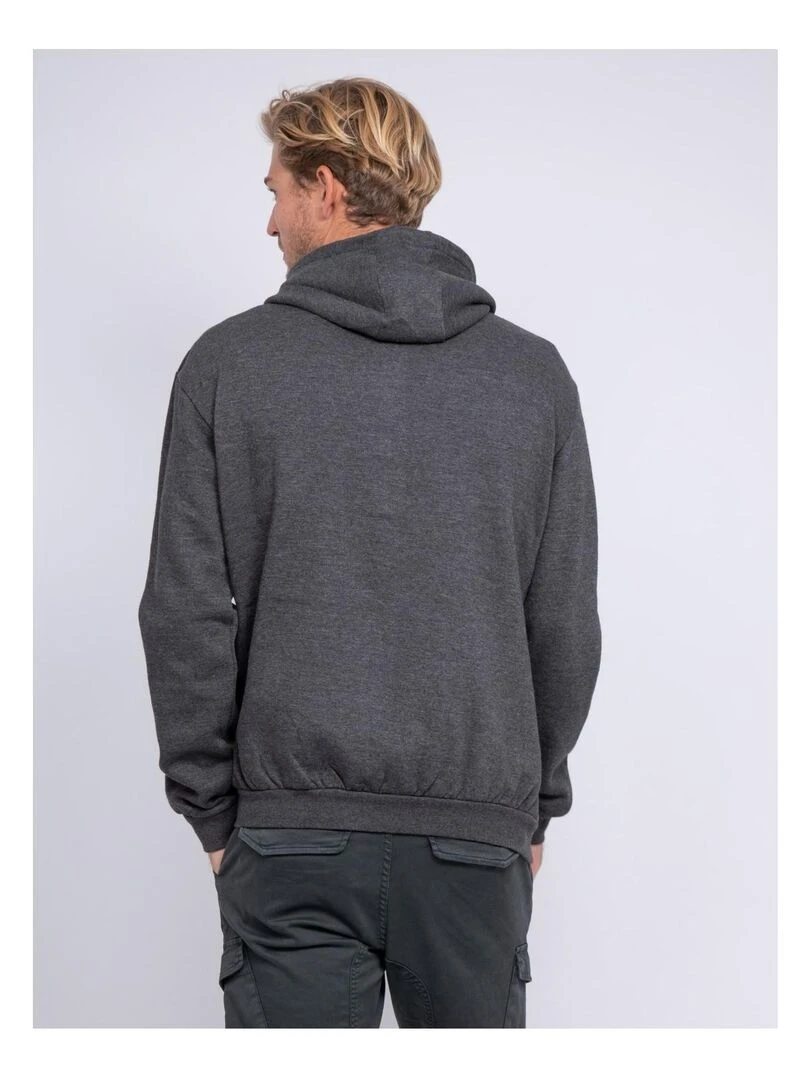 Sweat zippé capuche WAMIN Gris foncé
