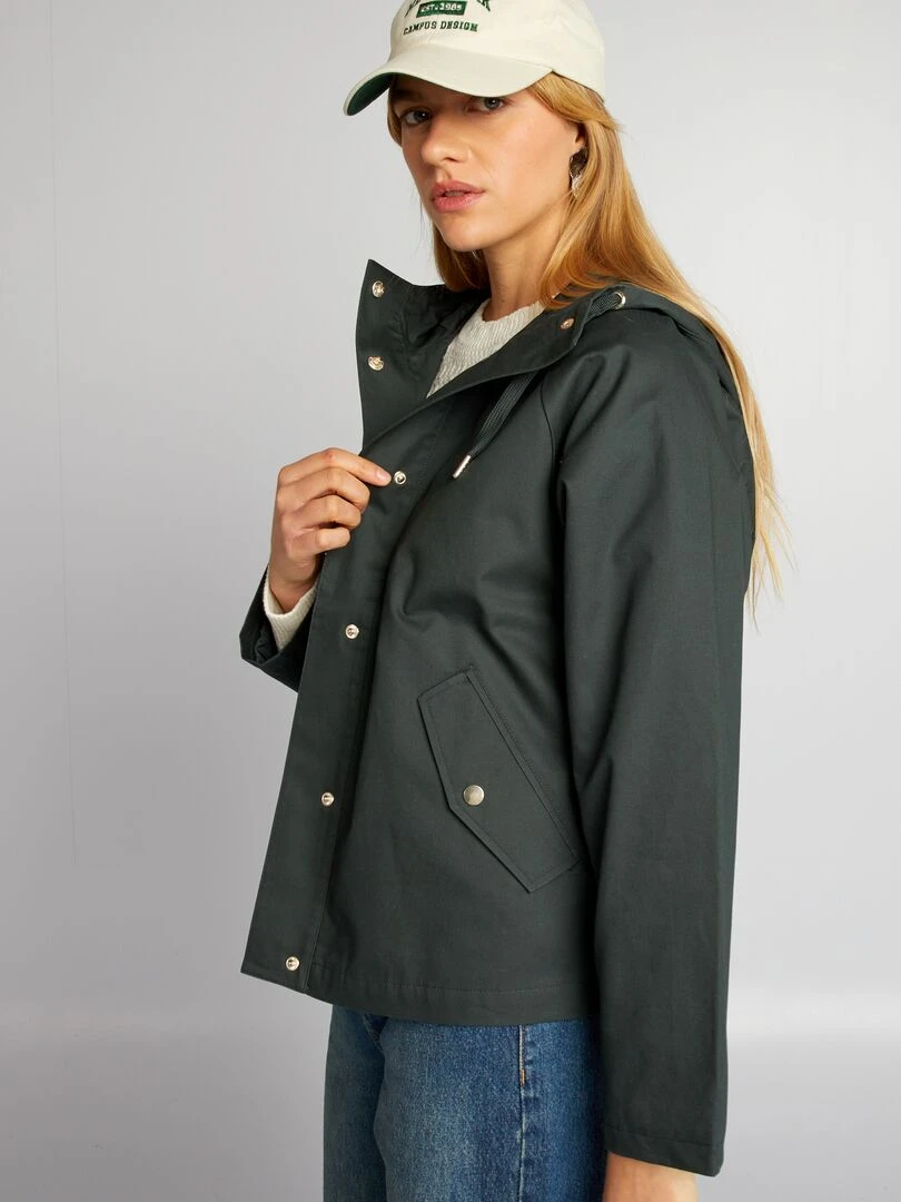 Parka courte déperlante   Kaki