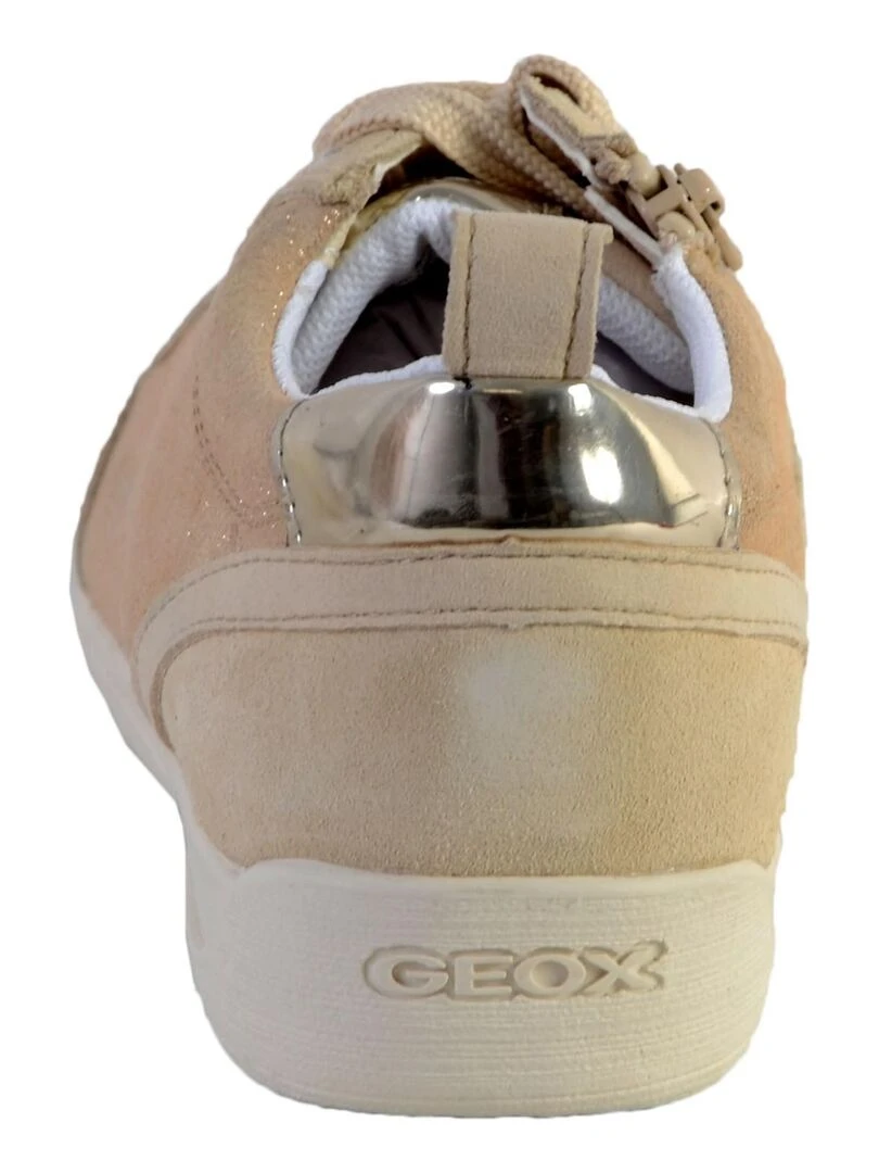 Basket Geox D Myria A   Shiny Sue Suede   Beige