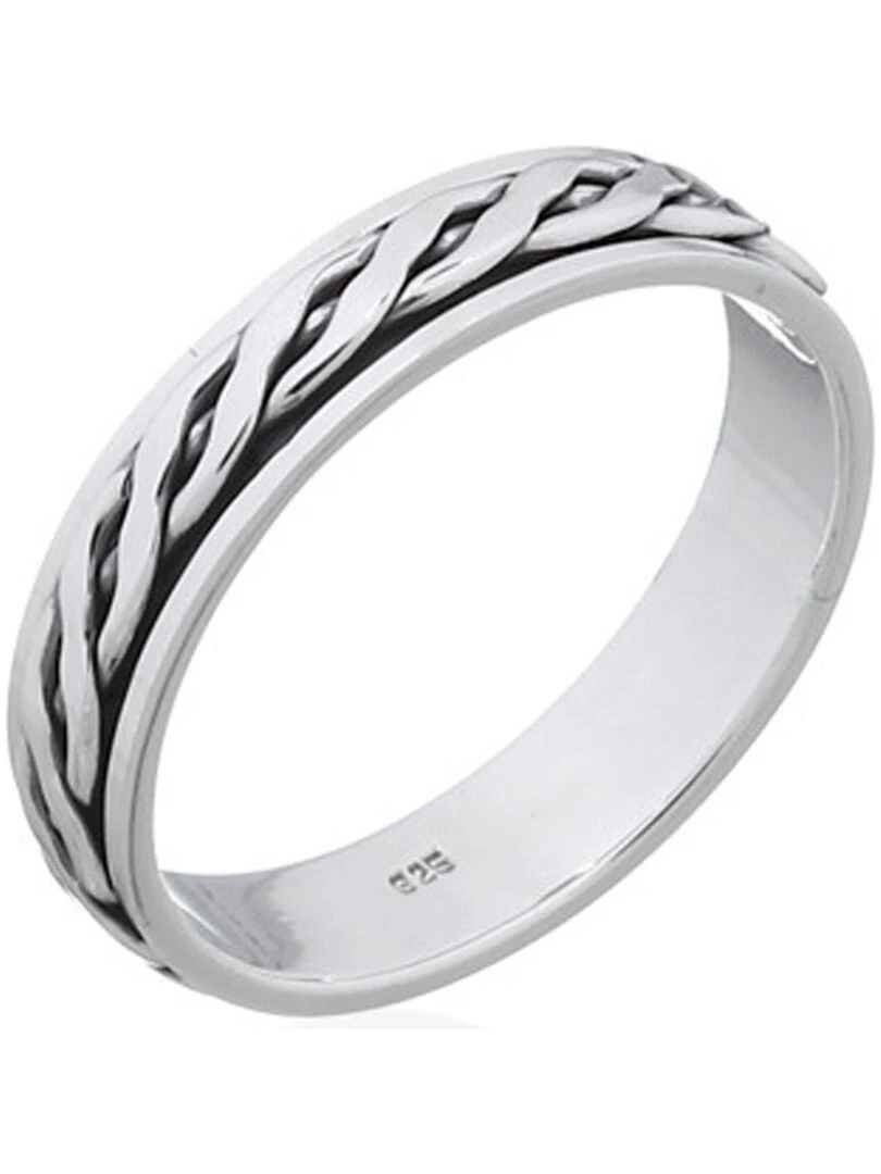 Bague homme anti stress en argent Argent