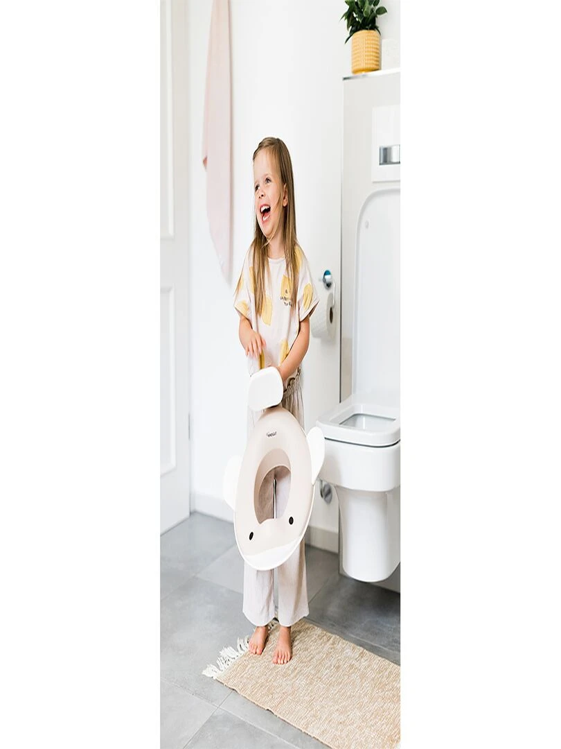 Réducteur de toilette baleine pour enfants   Beige