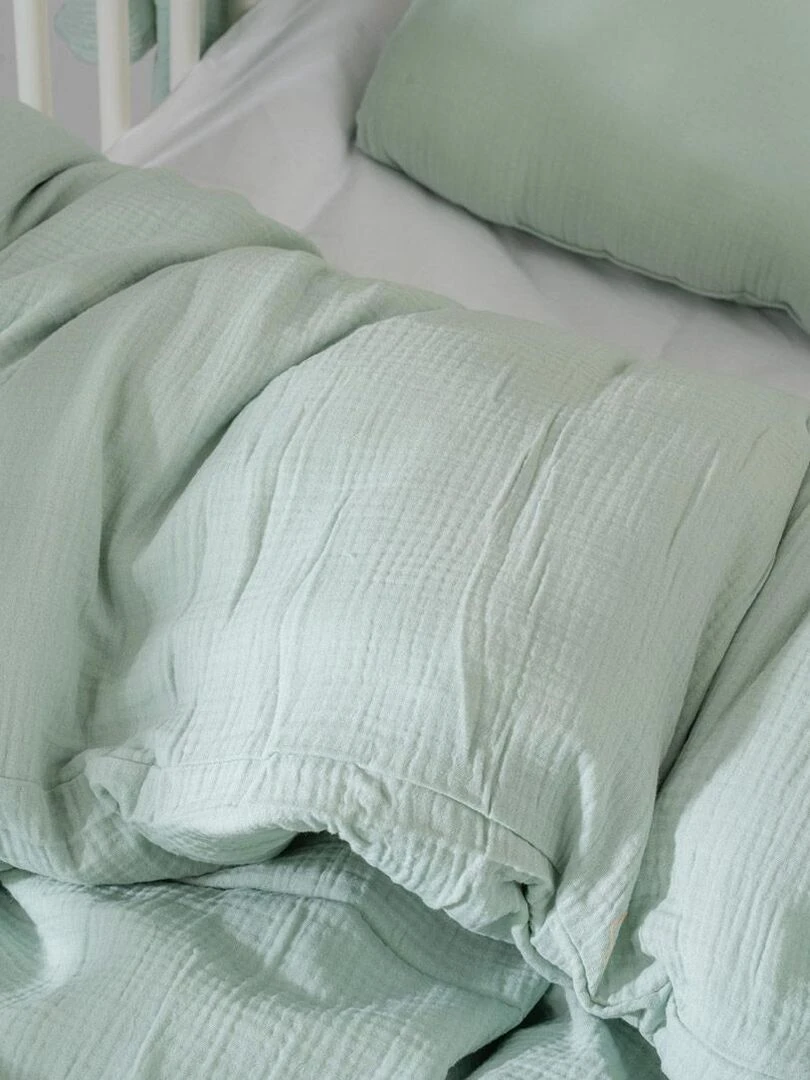 Housse de Couette en Coton Bio Vert   Vert