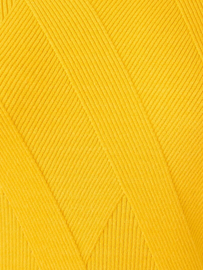 Pull jeu de côtes fantaisie.   Damart   Jaune