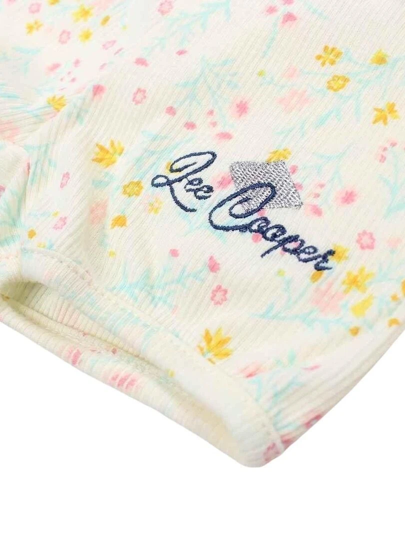 Lee Cooper   Ensemble ​​Body short bandeau bébé fille Imprimé Logo   Jaune