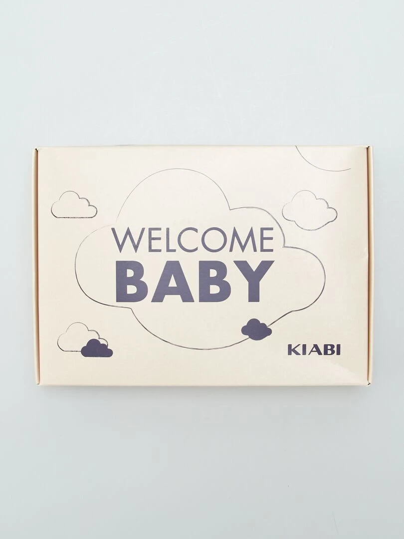 Box de naissance 'Welcome Baby' 4 pièces   Mixte   Vert