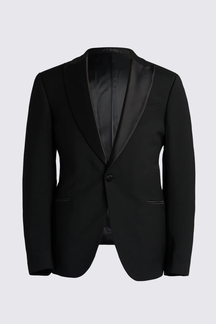 Slim Fit Black Notch Lapel Tuxedo Jacket   Buy Online at Moss