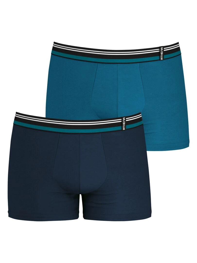 Lot de 2 boxers homme Duo Eco Bleu