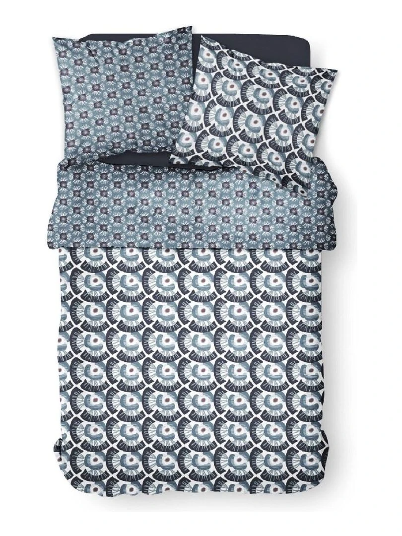 Parure de lit 2 personnes imprimé 'SUNSHINE FAUST' 'TODAY'   Bleu