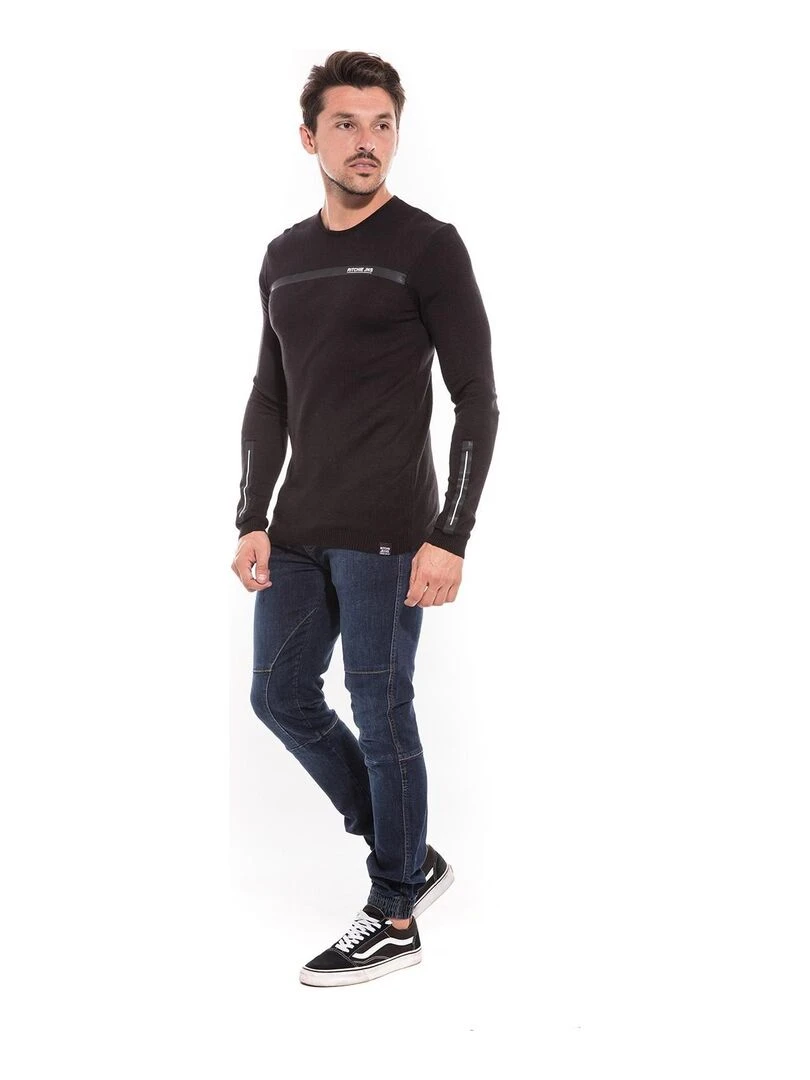 Pull col rond LOIR   Noir