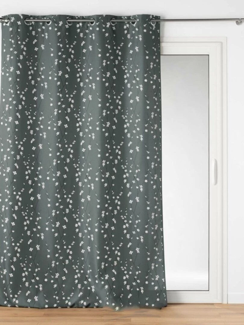 Rideau à œillets 140x260 Sakura anthracite Gris