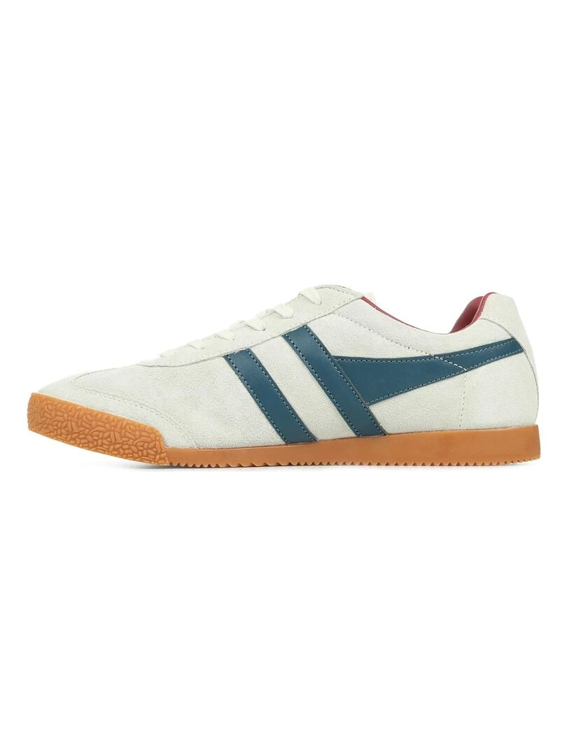 Baskets Gola Harrier Suede   Gris Bleu marine