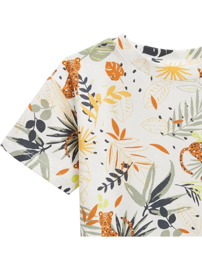 Ensemble bébé t shirt et short Wakae   Moutarde