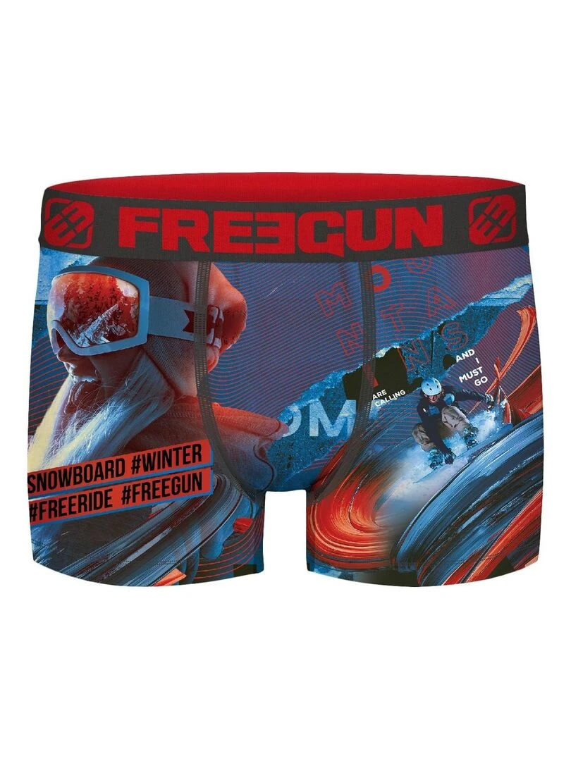 Lot de 4 Boxers garçon Winter Sport Xtrem Freegun   Rouge