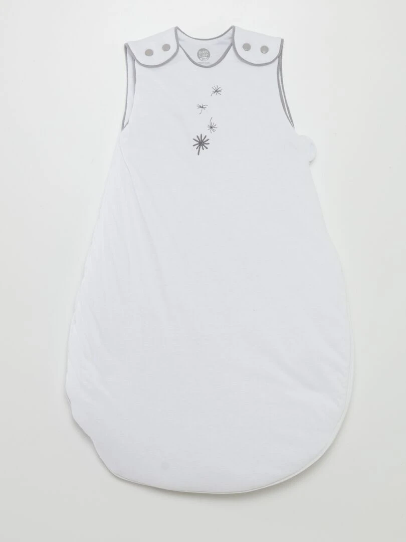 Gigoteuse douillette en velours TOG 2.5 blanc/gris