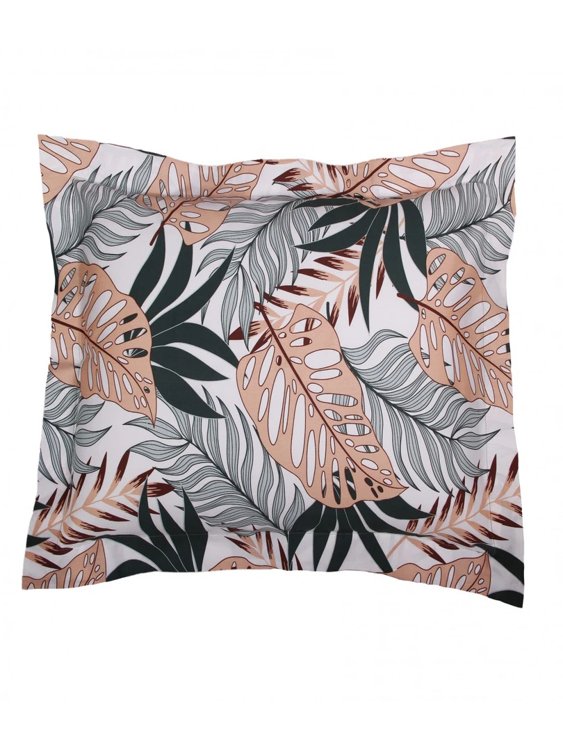 Blanc Avenue Taie D'oreiller 50x70 Cm Satin De Coton Imprimé Multicolore