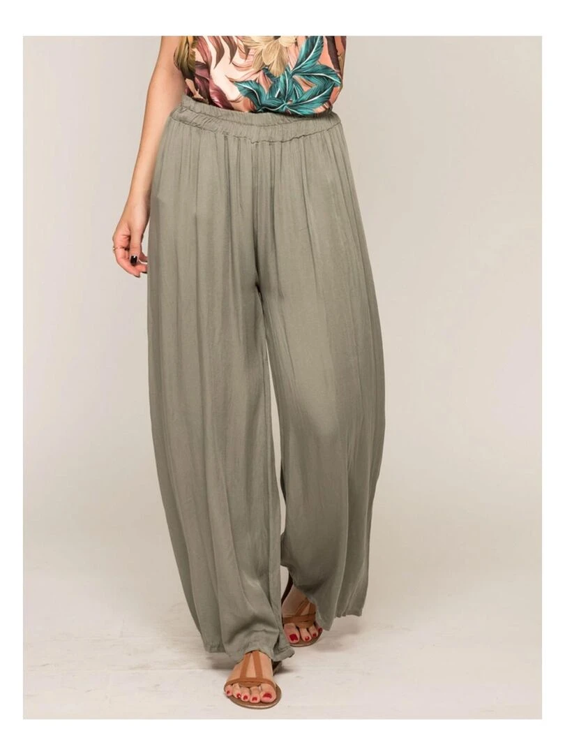 Pantalon fluide ELIA Kaki