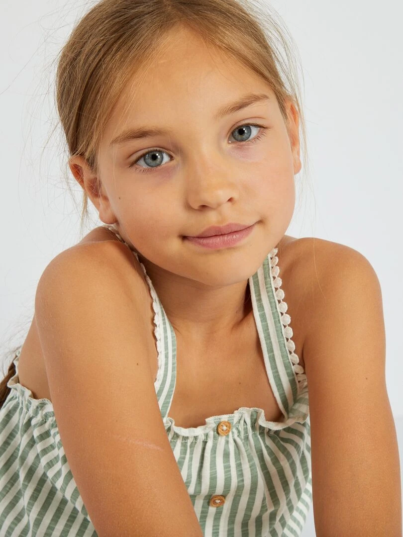 Débardeur rayé   Vert