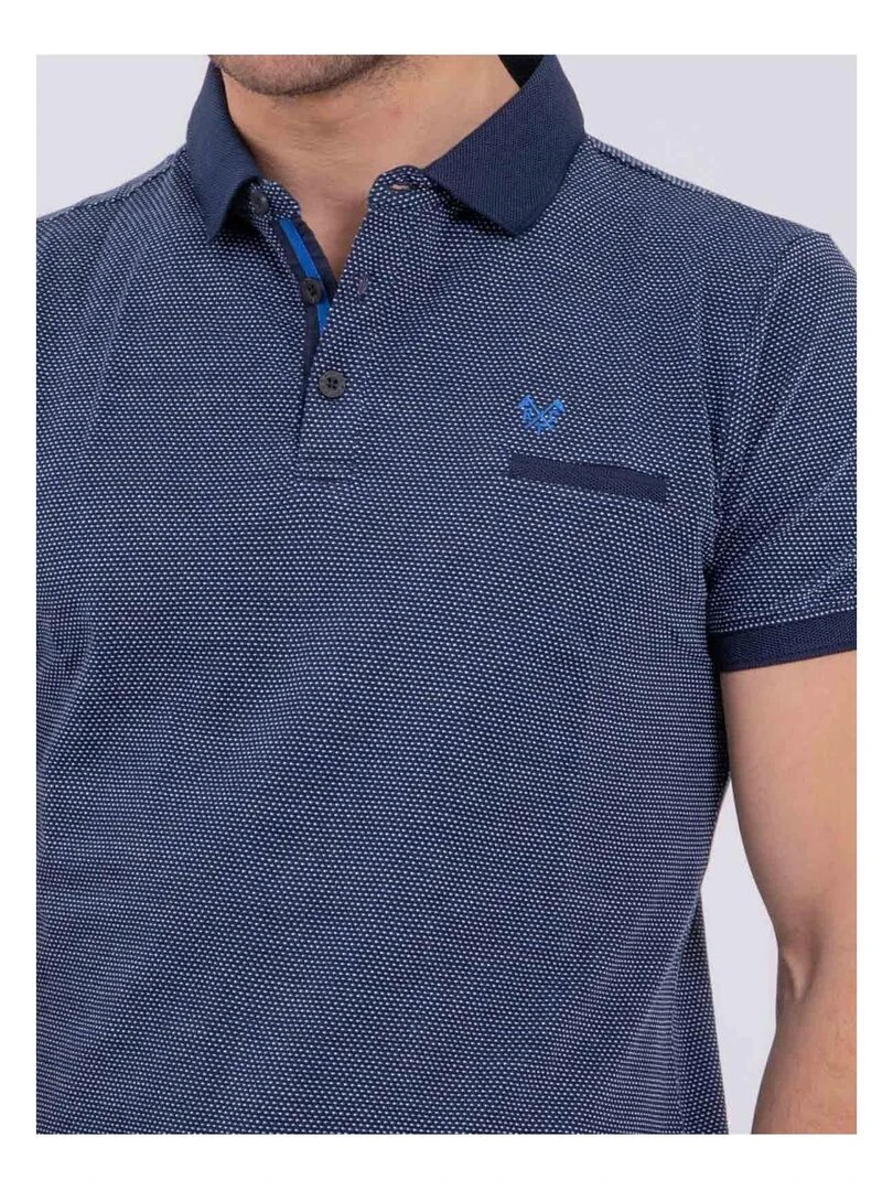 Polo manches courtes pur coton PELESTIN   Bleu marine