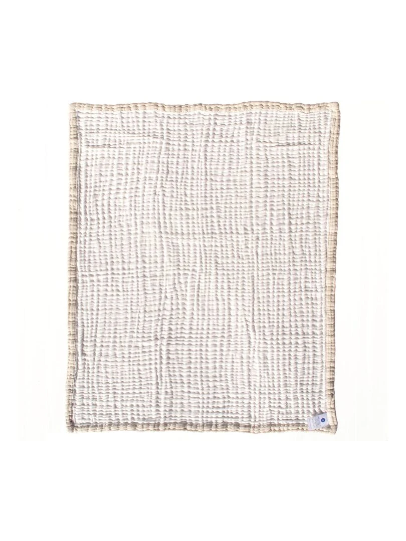 Couverture mousseline bebe en coton 80 x 80 cm   Blanc cassé