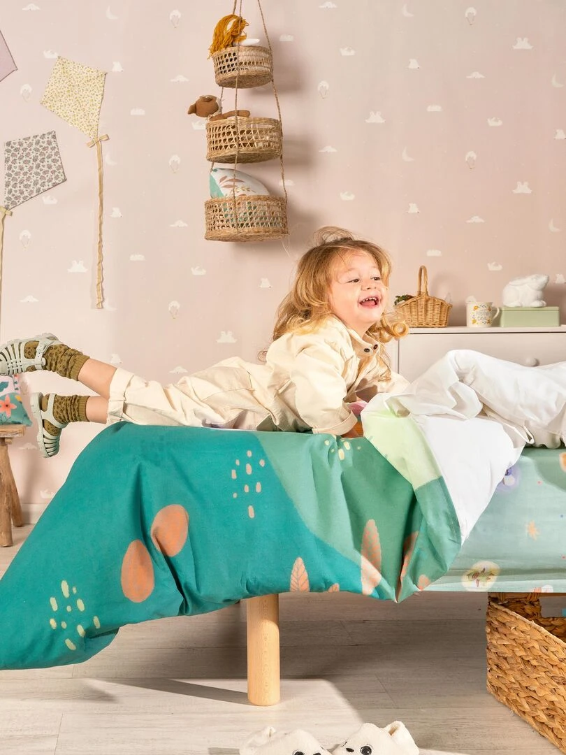 Parure de lit bébé 190x140cm et taie en coton Rose   SAUTHON   Rose