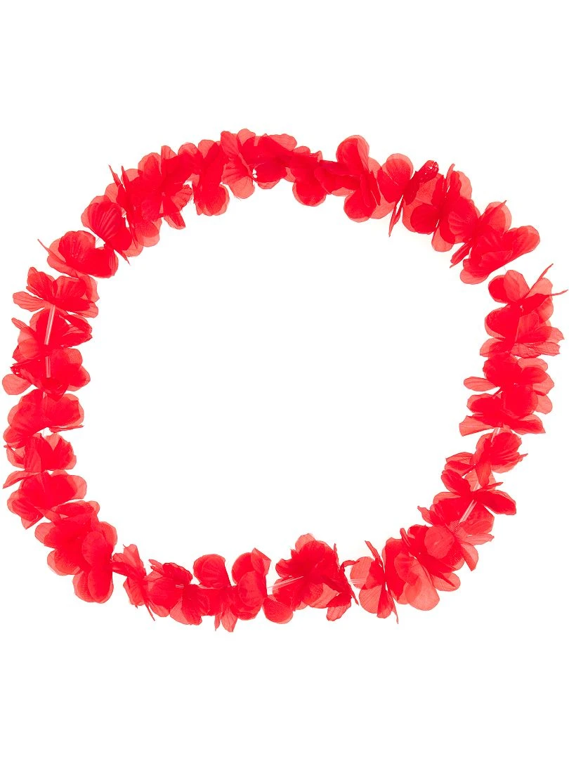 Accessoire collier hawaïen rouge