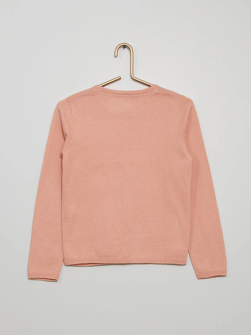 Gilet en maille fine   Rose clair