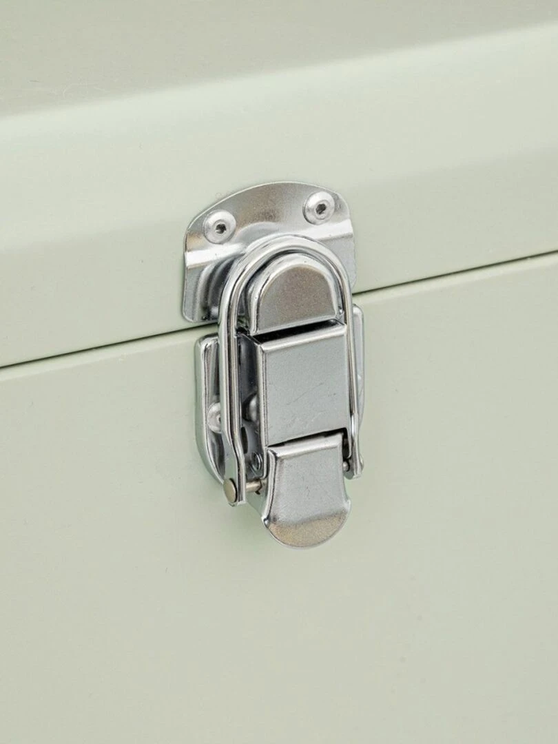 Lot de 2 cantines métal vert forme valise   Vert