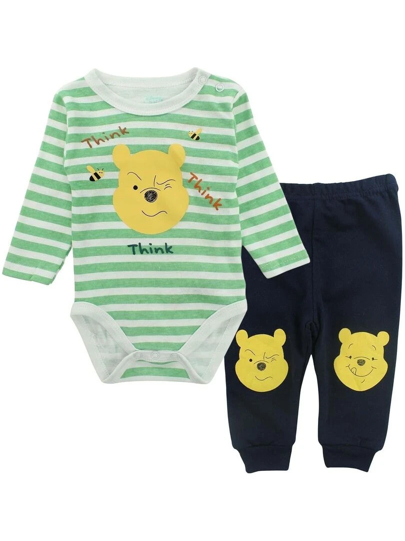 Disney Ensemble Body pantalon bébé garçon Imprimé Winnie L'ourson Vert