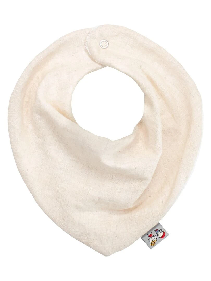 Bavoir bandana en Lin Beige