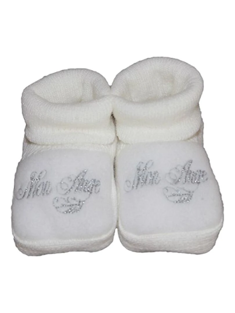 Chaussons "Mon Ange" LES CHATOUNETS Blanc