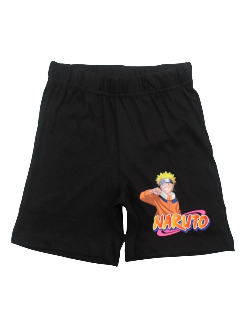 Naruto   Ensemble ​​T shirt short garçon Imprimé Naruto   Noir