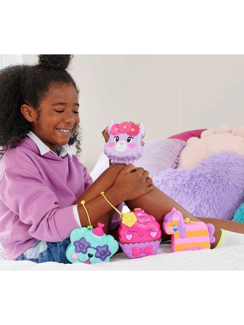 Polly Pocket Coffret aventures du Lama avec 2 mini figurines et 13 accessoires N/A