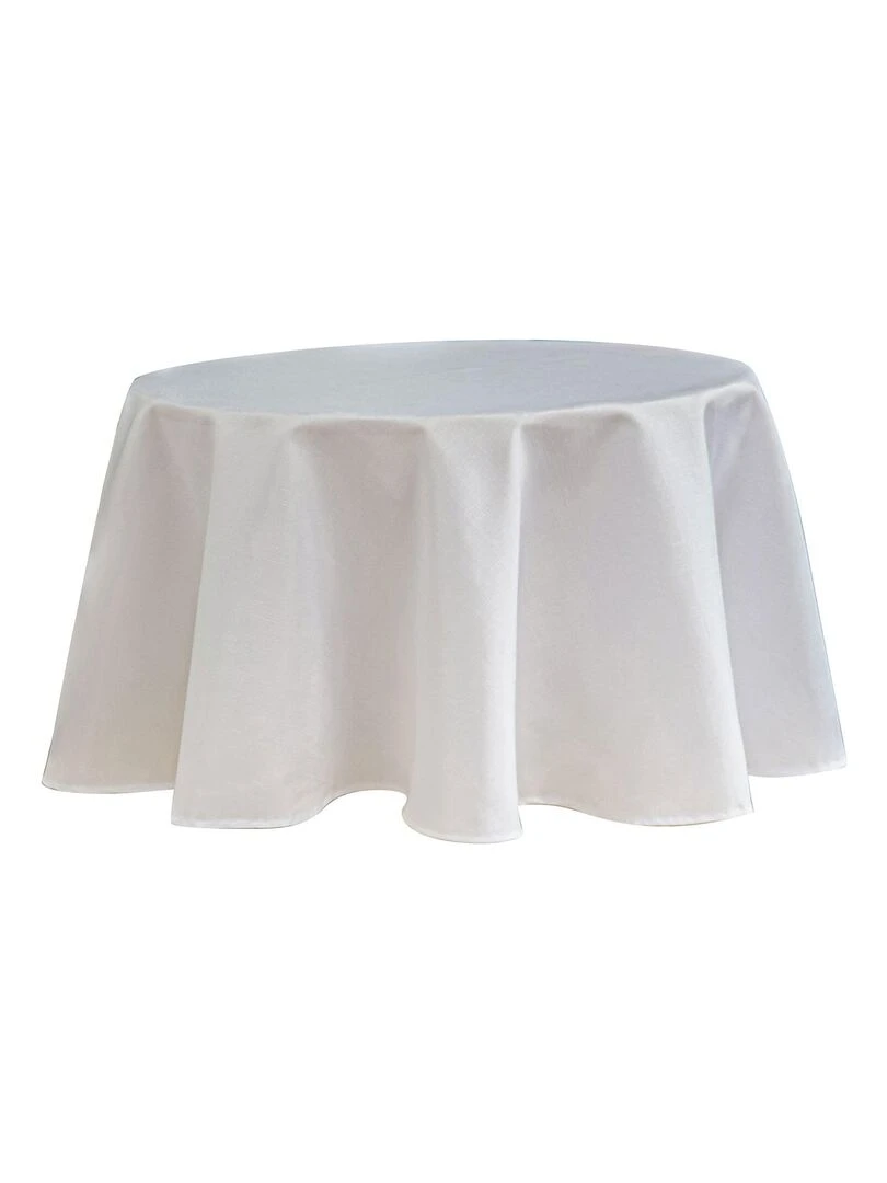 Nappe ronde infroissable et anti tâches   Blanc