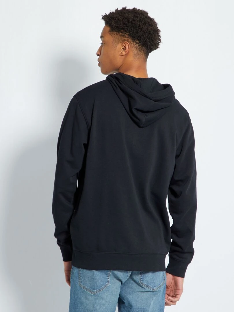 Sweat à capuche zippé +1m90   noir