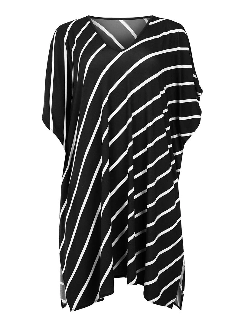 Caftan de plage Rhodes   Noir