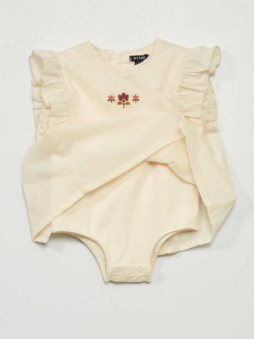 Blouse body sans manches   Ecru